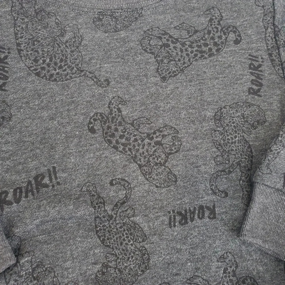 Grey Leopard Boys Fleece Lined Sweatshirt and Sweatpants Matching Set - Picture 5 of 10